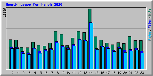 Hourly usage for March 2026